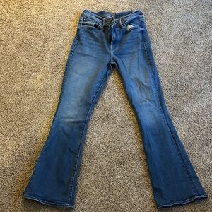 MOTHER Blue Weekender Flared Women's Jeans